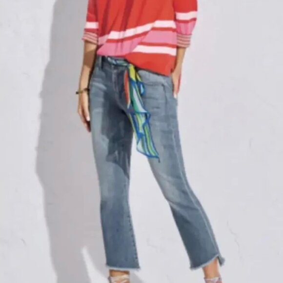 Cabi High Low Crop Jean - Picture 1 of 5